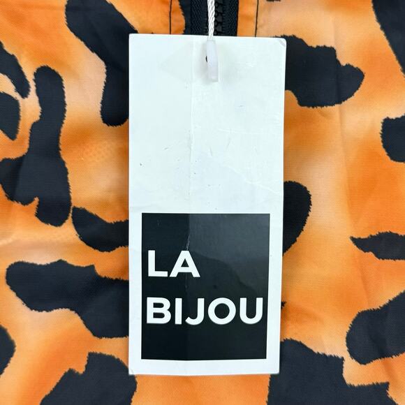 La Bijou Leopard Print Windbreaker Jacket NWT Women M Pullover Lightweight - Picture 7 of 12